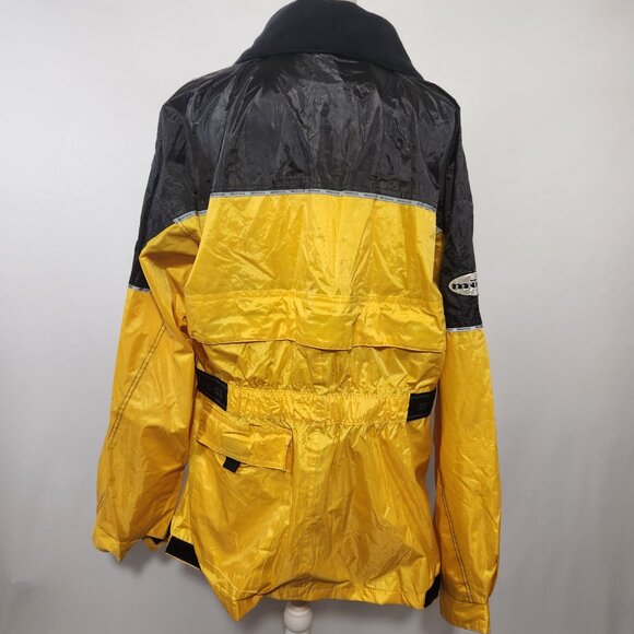 Mossi Men's SZ Medium Yellow Black Multi-Pocket Moto Sports Snow Hiking Jacket - Picture 10 of 16